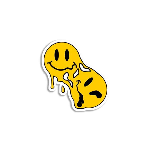 Trippy Melting Emojis Sticker