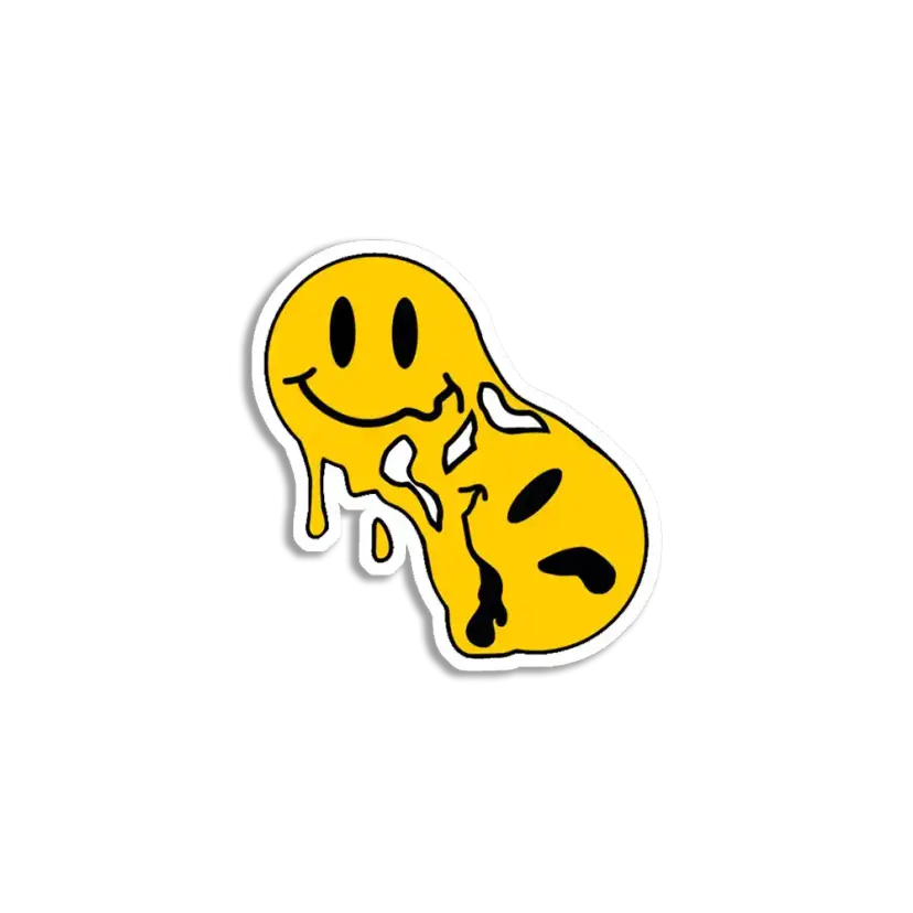 Trippy Melting Emojis Sticker