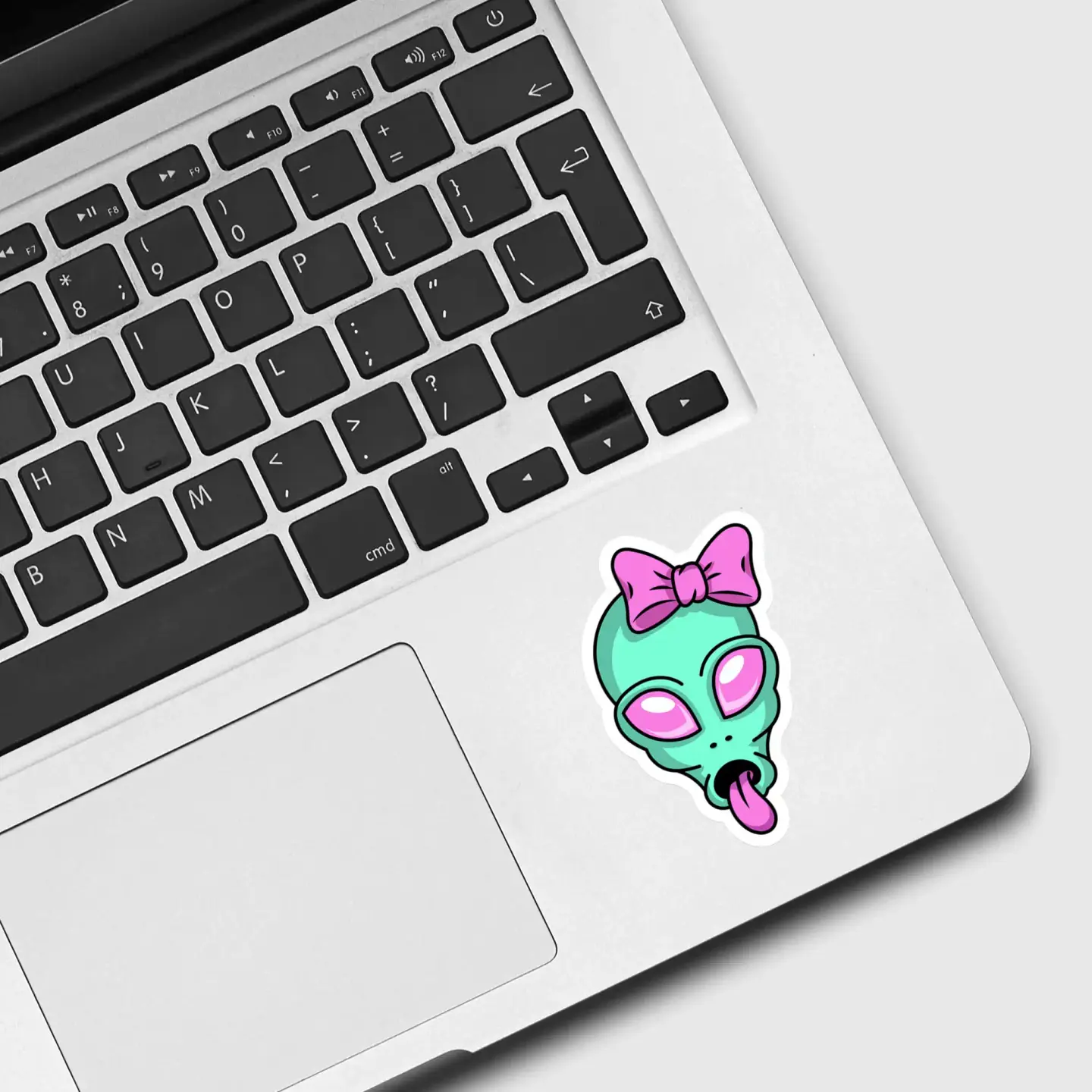 Alien Shows Tongue Sticker