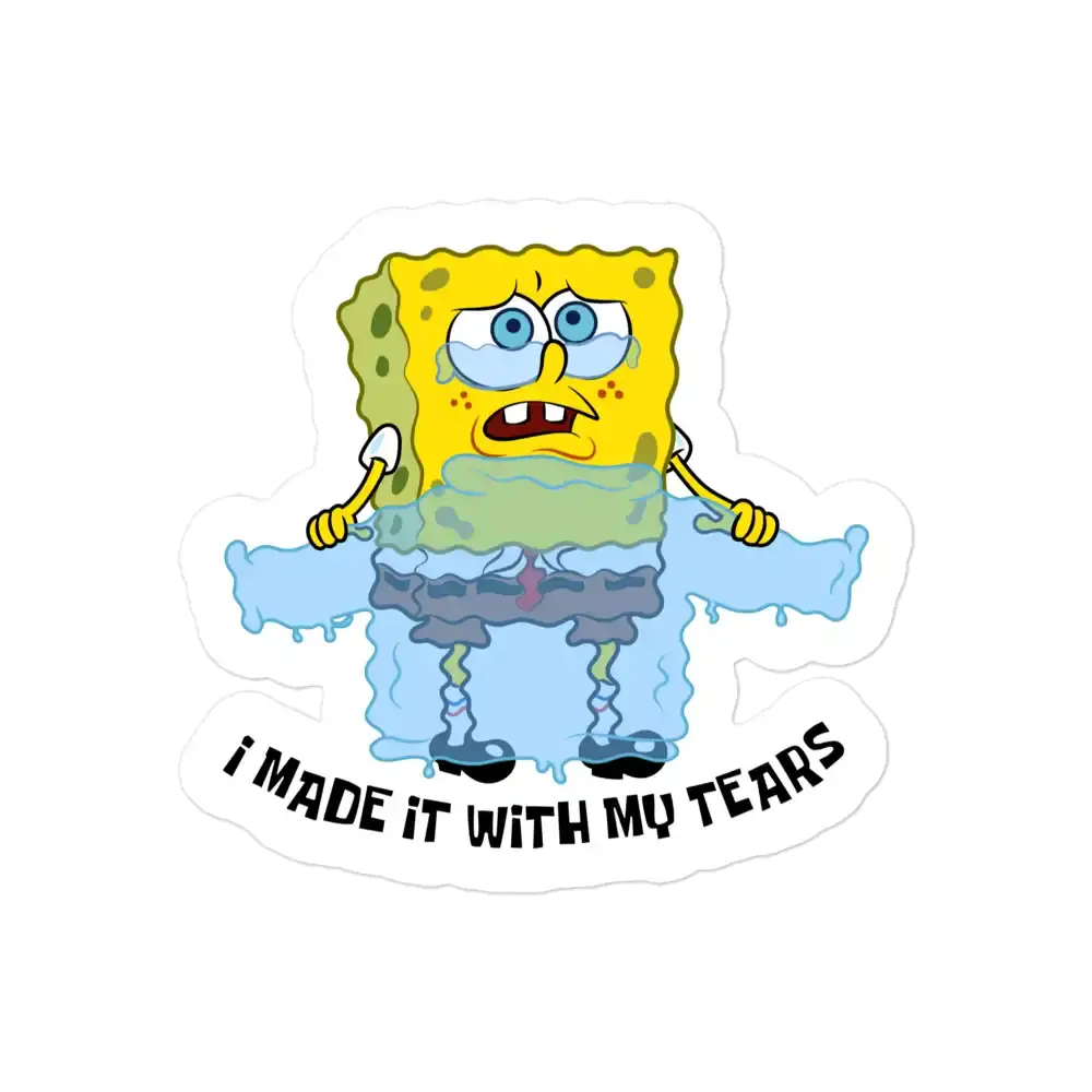 SpongeBob Tear Sweater Sticker