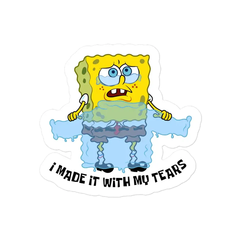 SpongeBob Tear Sweater Sticker
