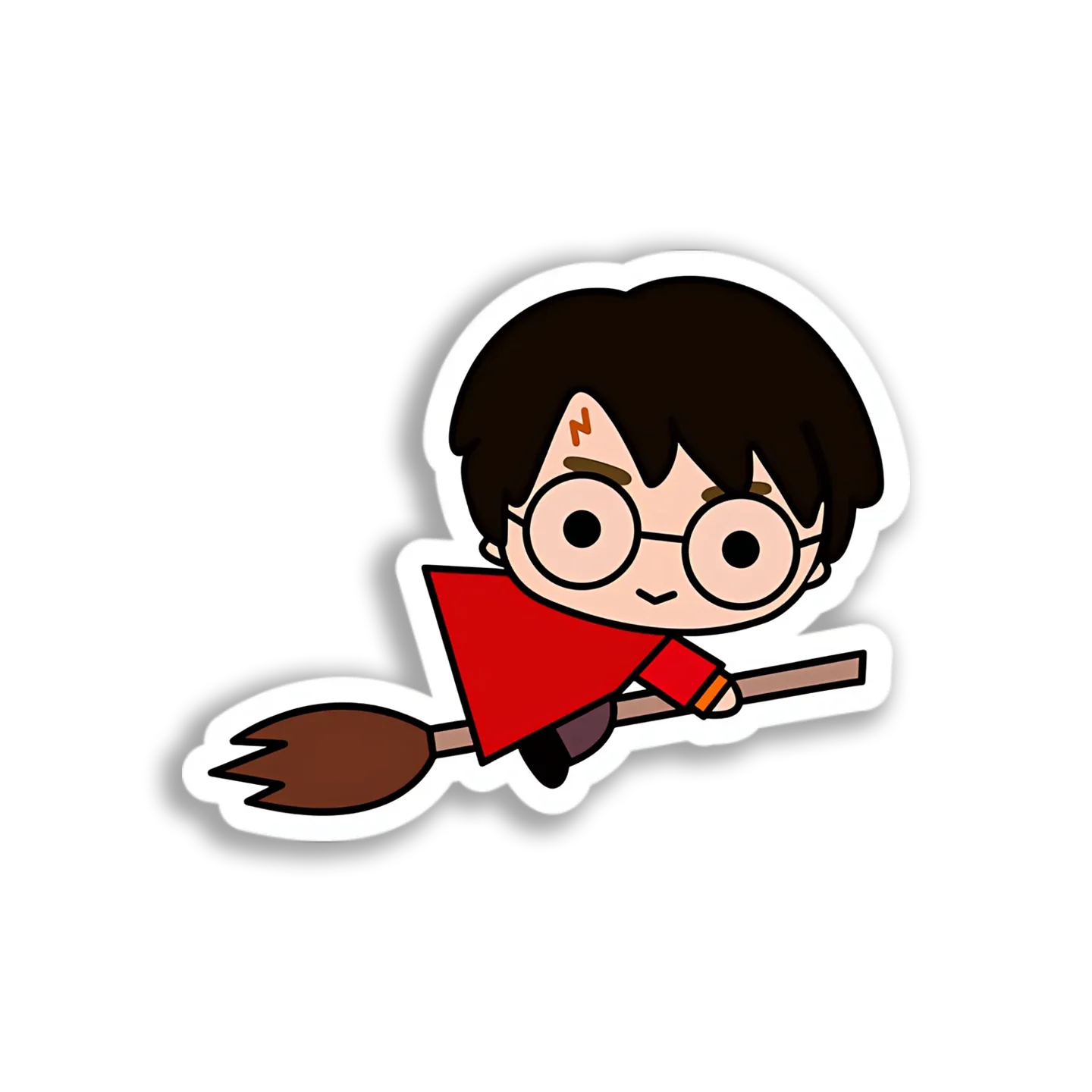 Harry Flying Broom Sticker