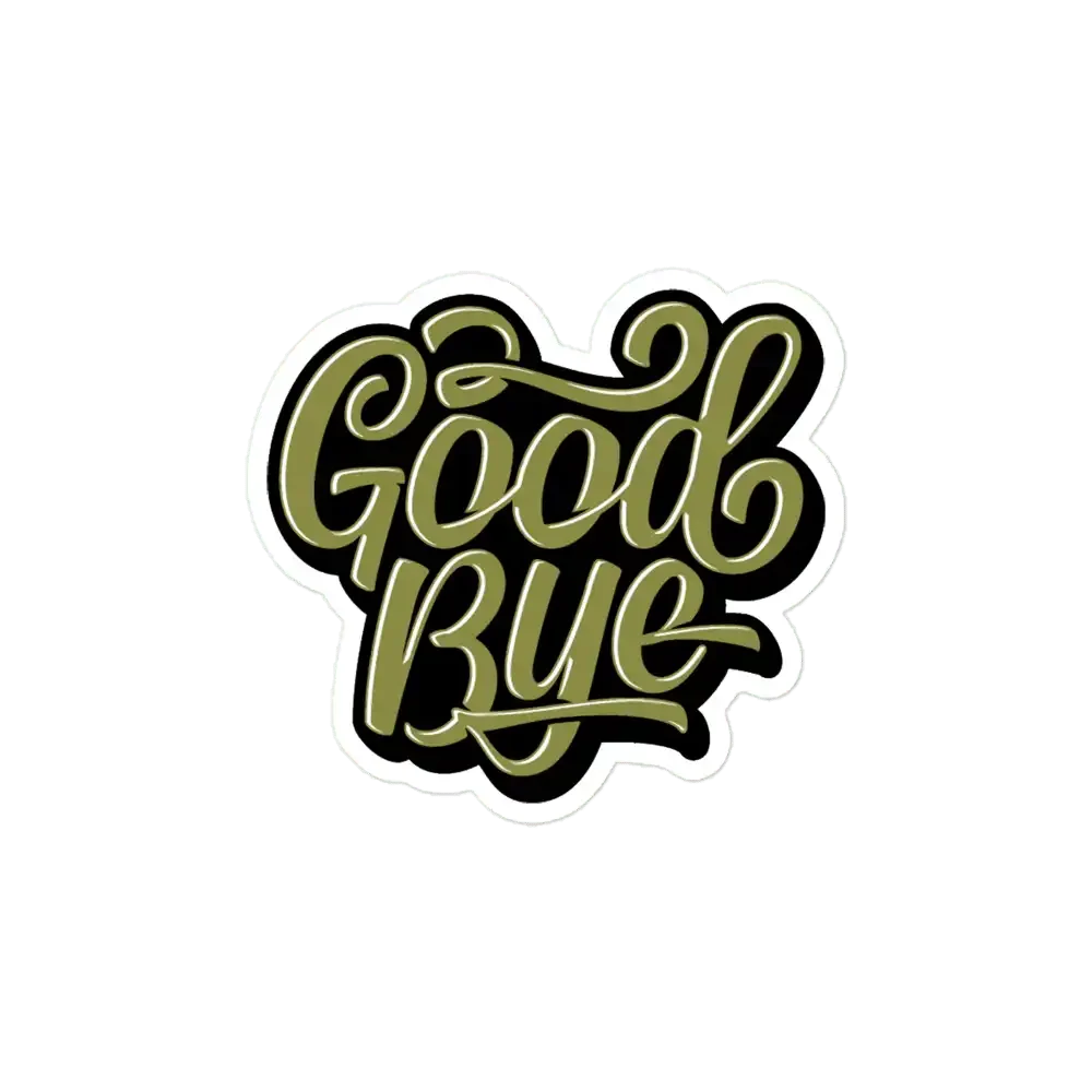 GoodBye Lettering Sticker