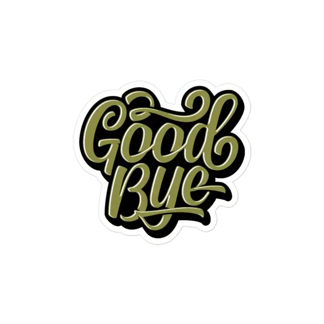 GoodBye Lettering Sticker