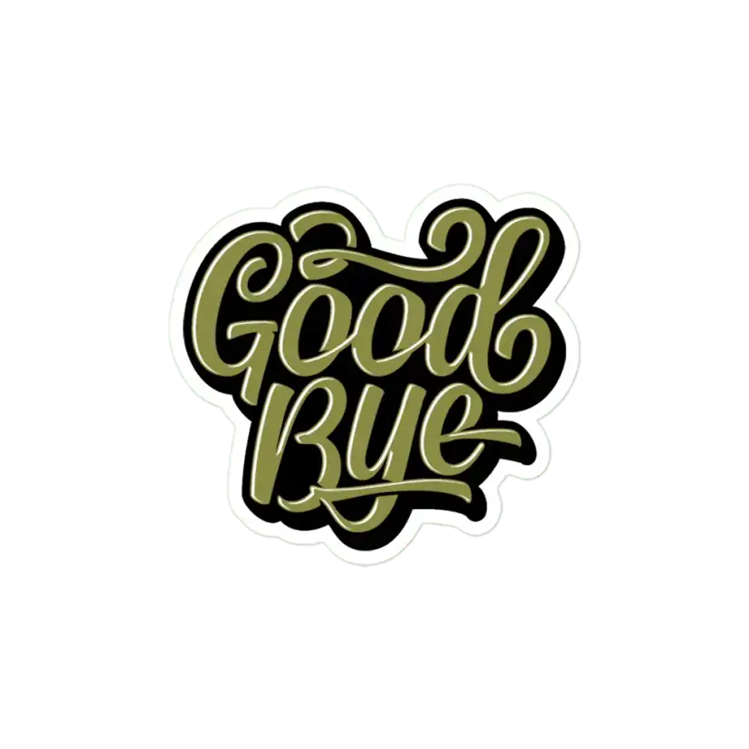 GoodBye Lettering Sticker