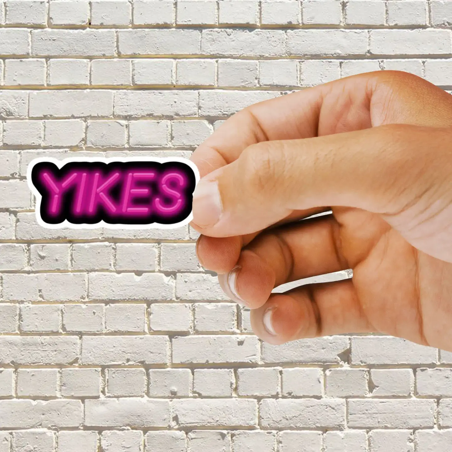 Neon Yikes Sticker