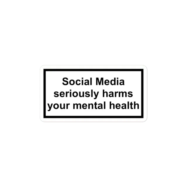 Social Media Harms your mental health Sticker