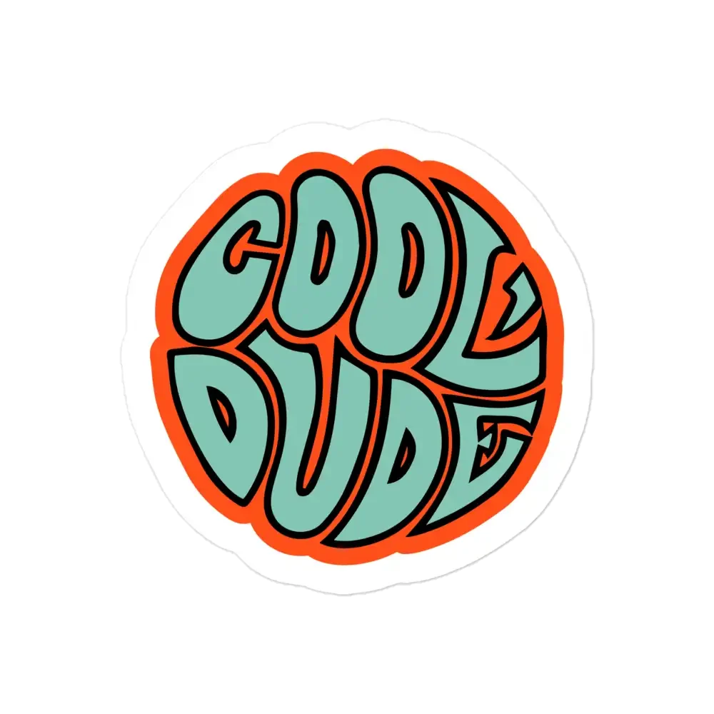 Inscription Cool Dude Sticker