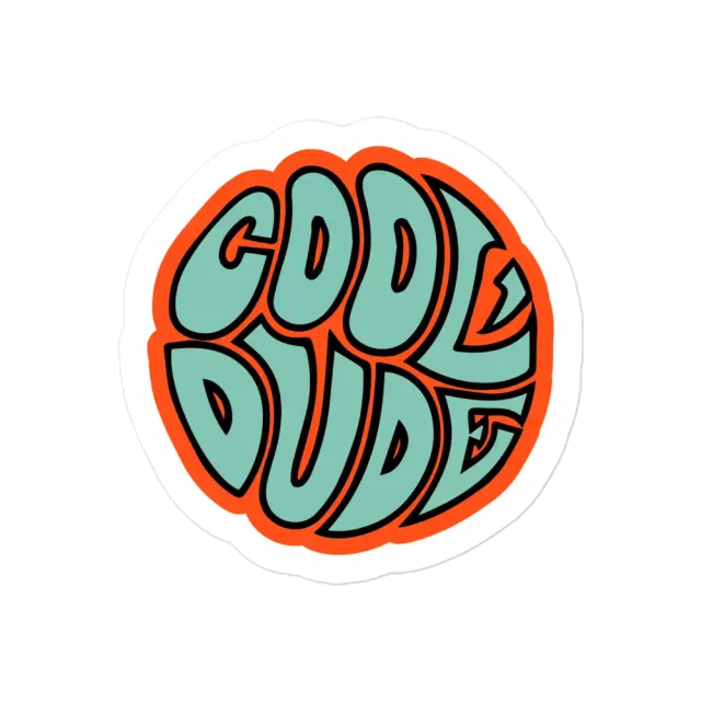 Inscription Cool Dude Sticker