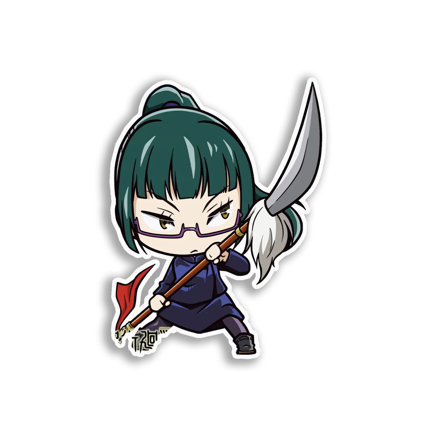 Girl with Halberd Sticker