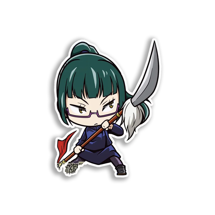 Girl with Halberd Sticker