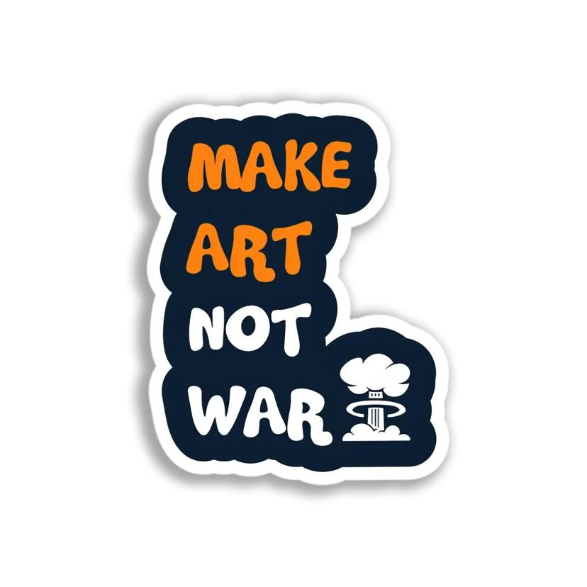 Make Art Not War Sticker