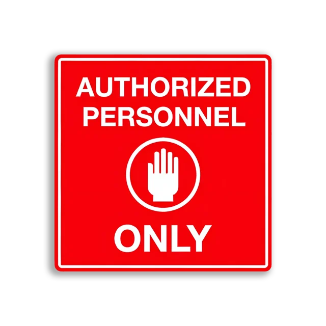 Authorized Personnel Only Sign Sticker