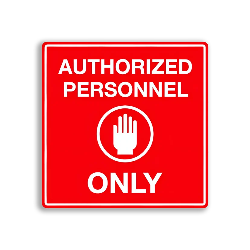 Authorized Personnel Only Sign Sticker