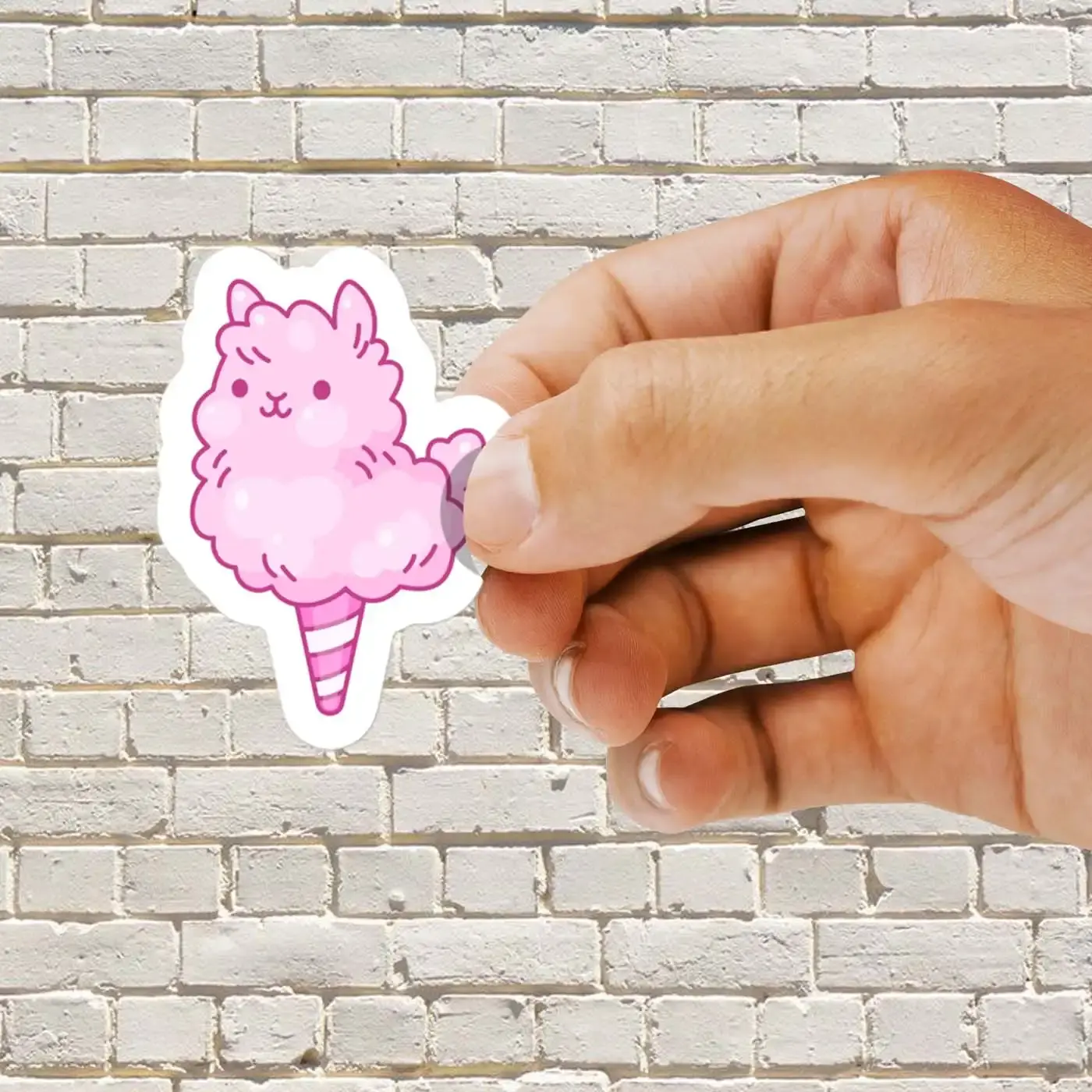 Cotton Candy Llama Sticker
