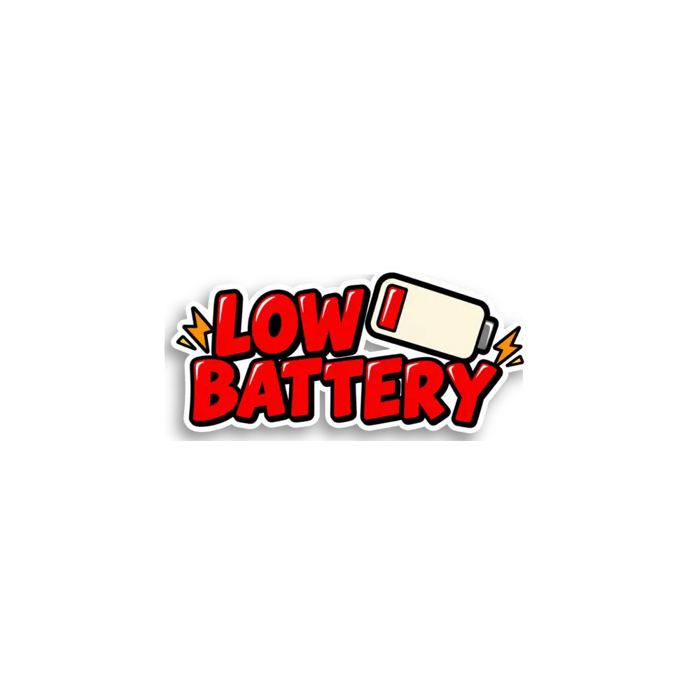 Low Battery Sticker