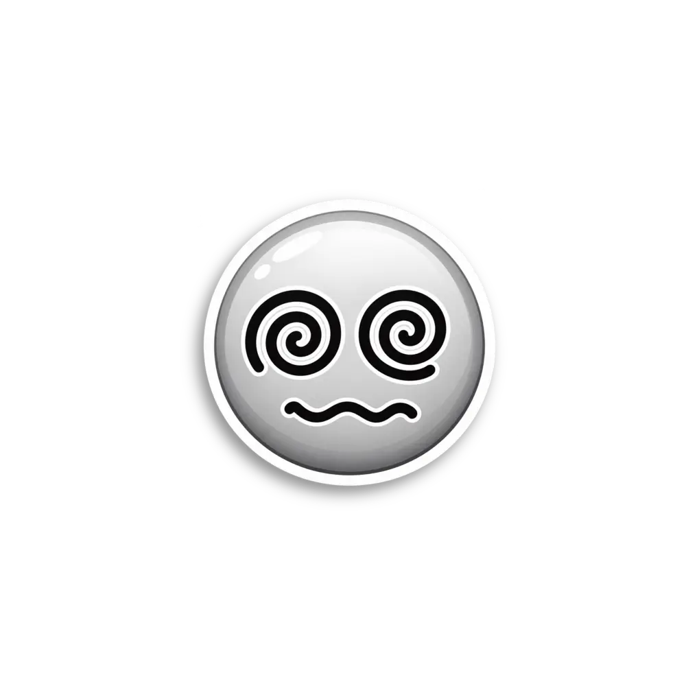 Dizzy Spiral Face Sticker