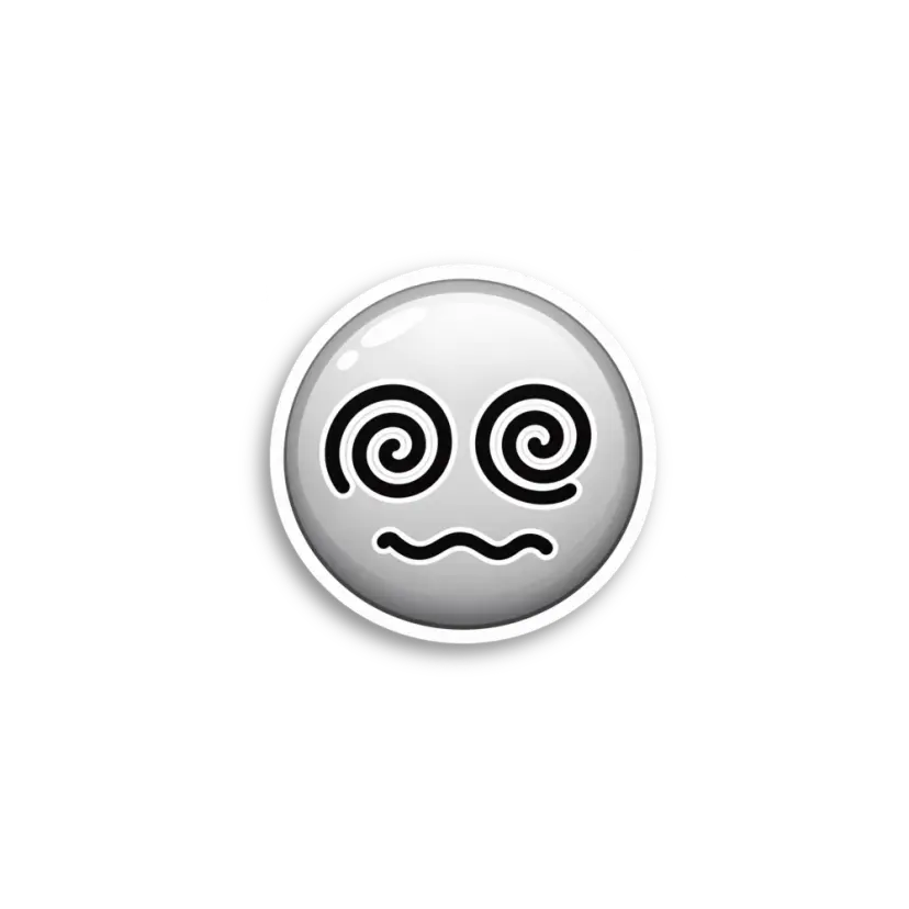 Dizzy Spiral Face Sticker