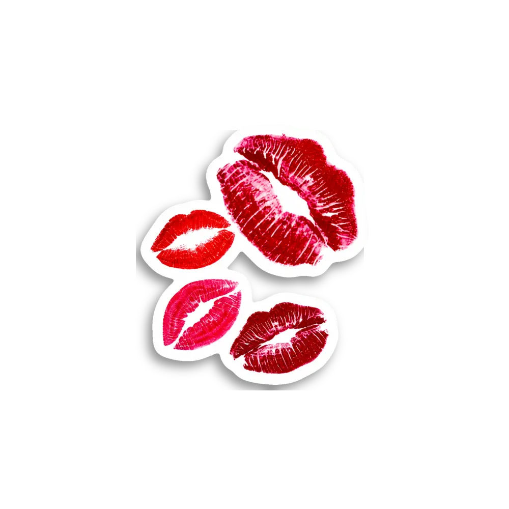 Lipstick Kiss Cluster Sticker