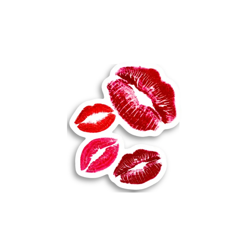 Lipstick Kiss Cluster Sticker