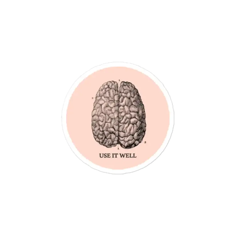 Use it well - Brain Sticker