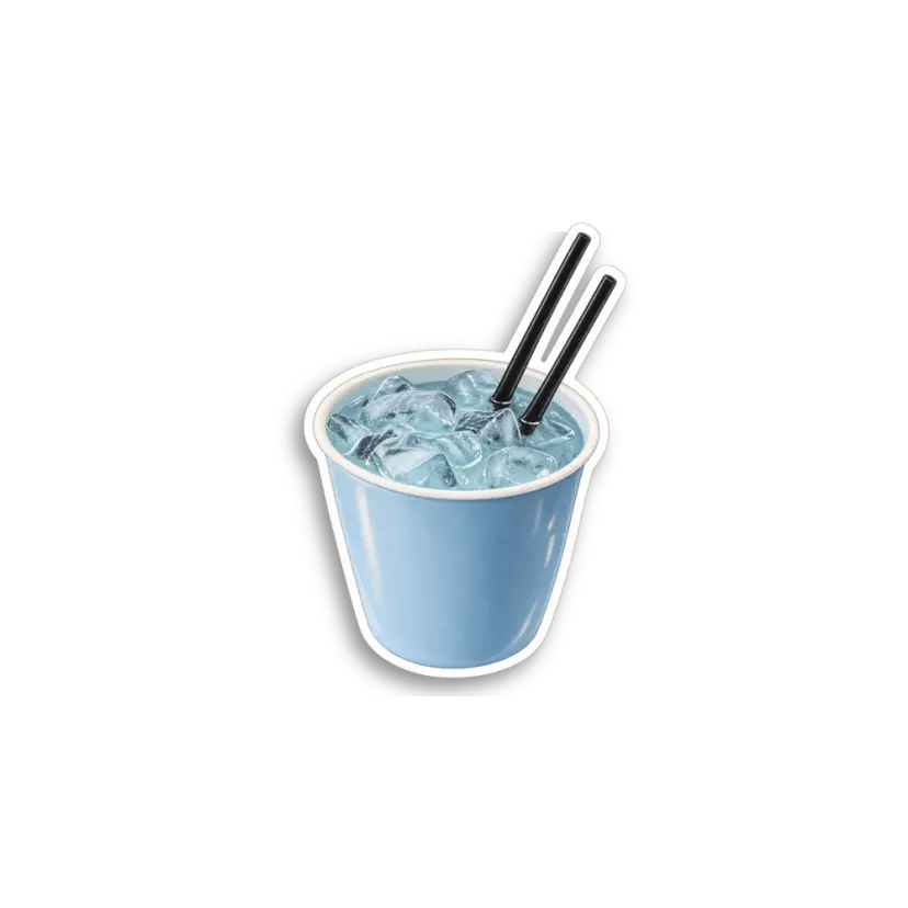 Blue Cup Sticker