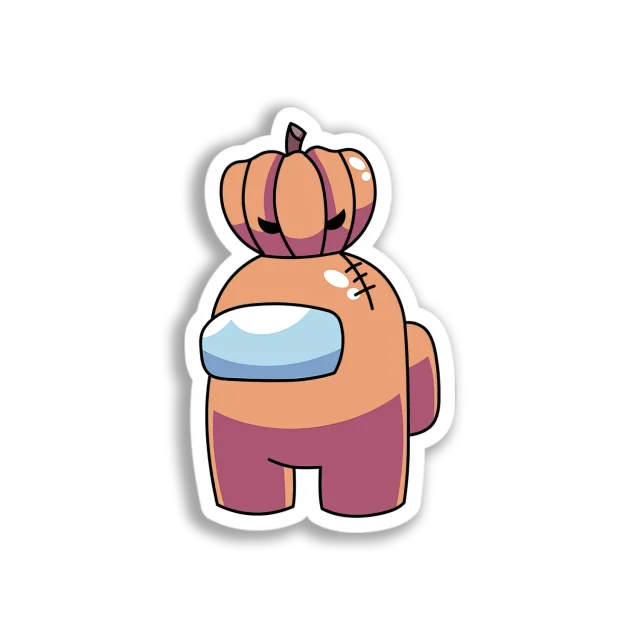 Pumpkinhead Among Us Sticker