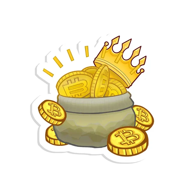 Bitcoin Money Bag King Sticker