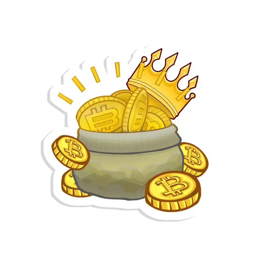 Bitcoin Money Bag King Sticker