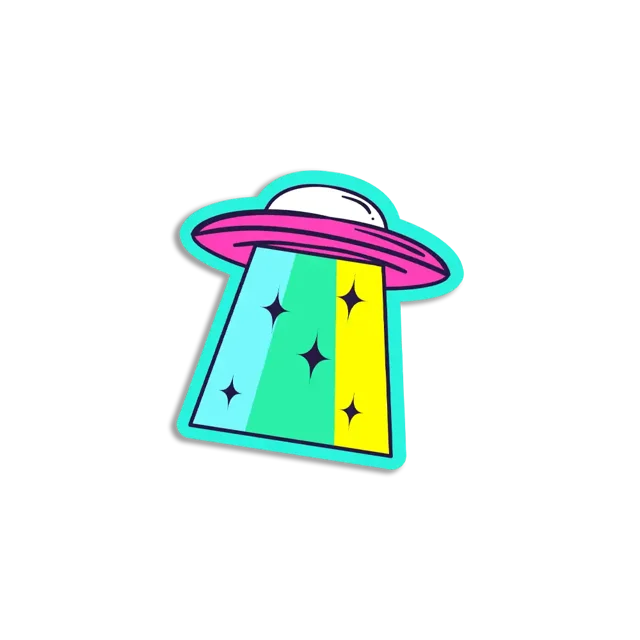 Trippy UFO Sticker