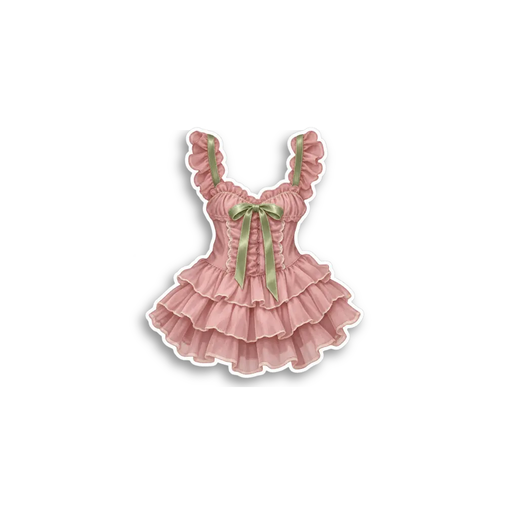 Pink Fairy Dress Sticker