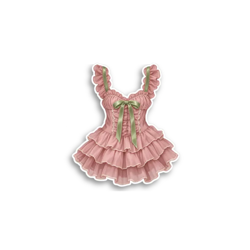 Pink Fairy Dress Sticker