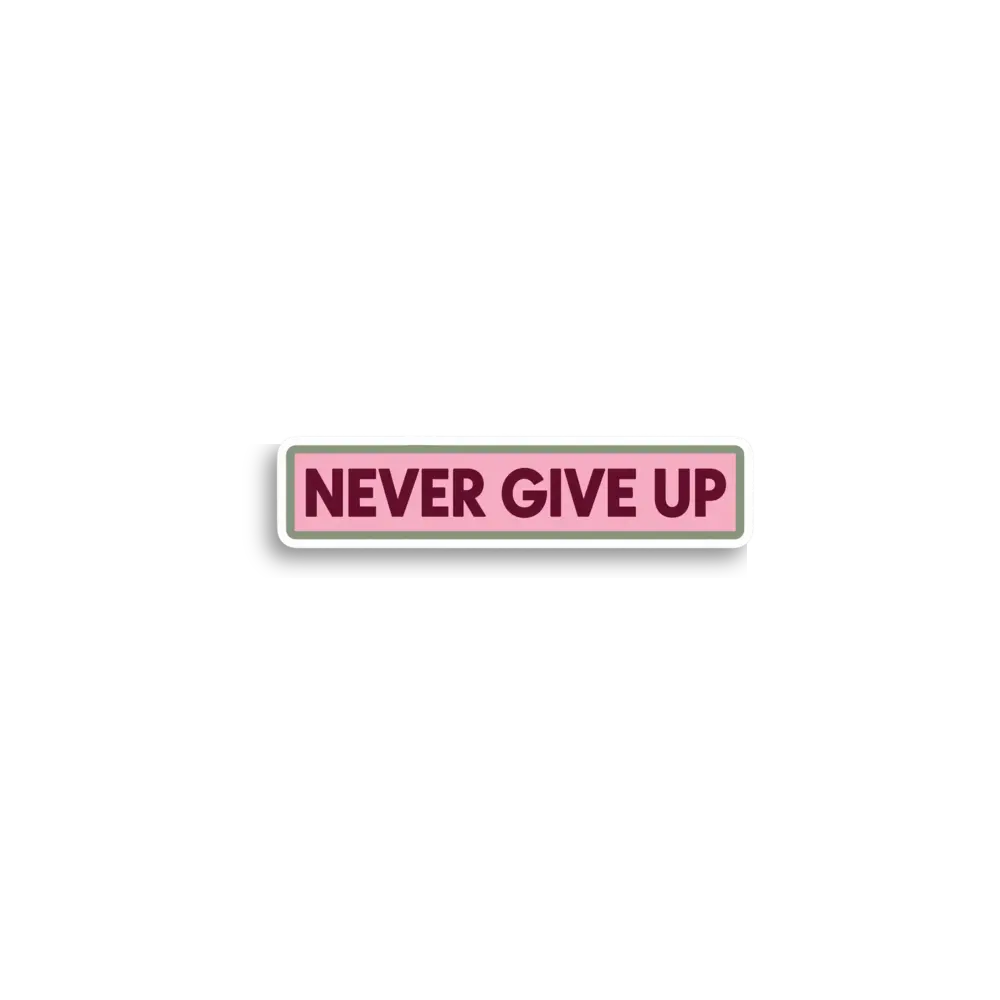 Never Give Up Sticker
