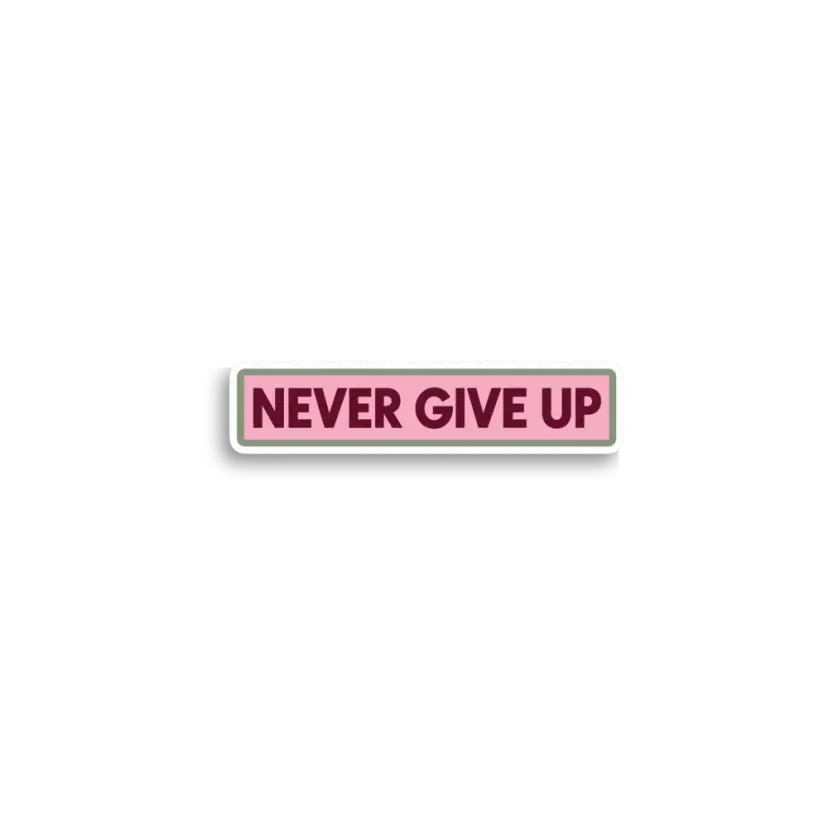 Never Give Up Sticker