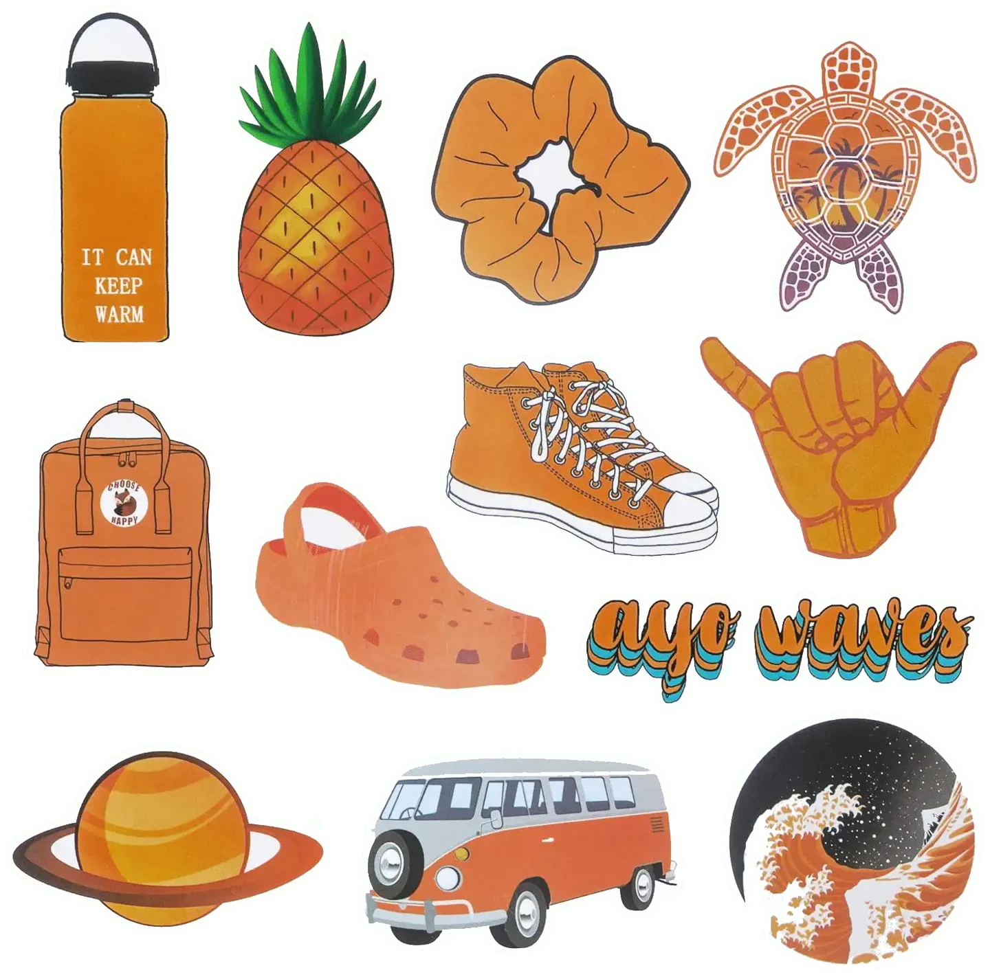 Orange VSCO Stickers