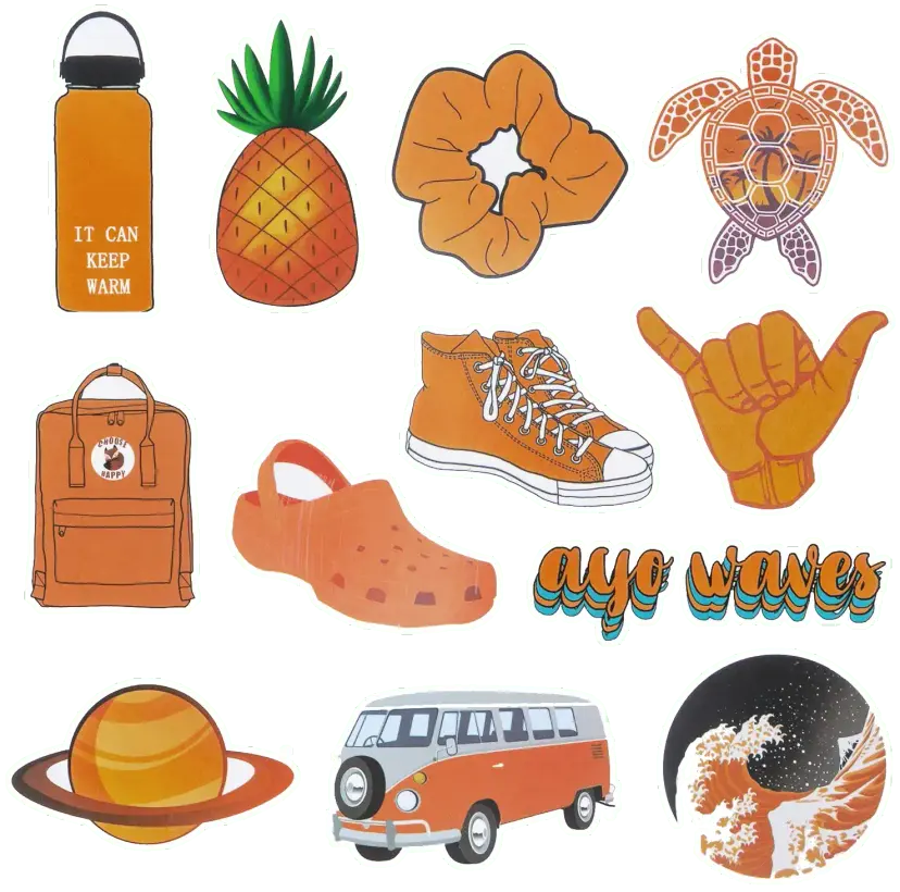 Orange VSCO Stickers