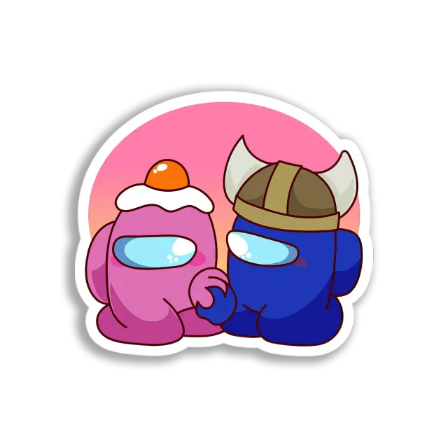 Among Us Couple Sticker