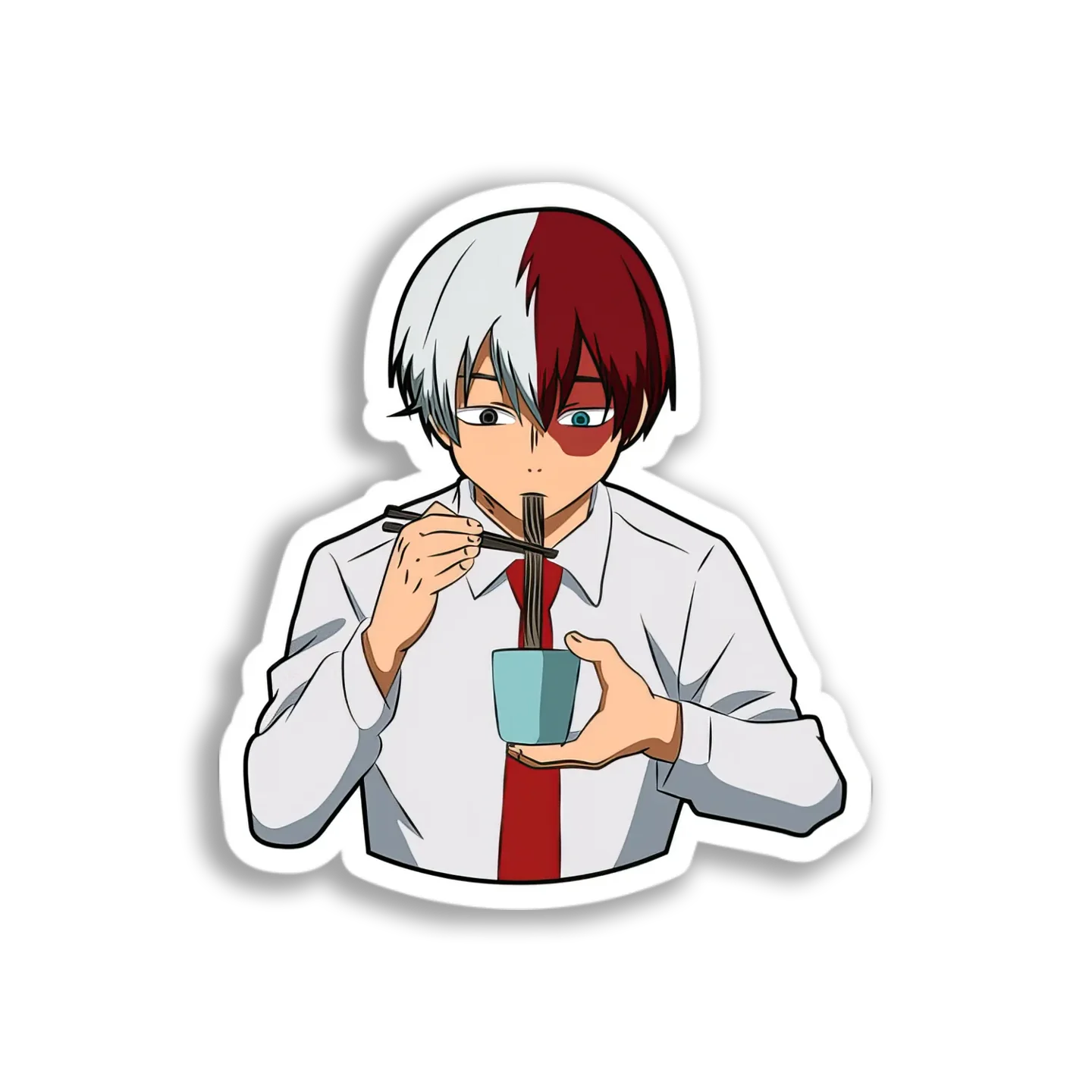 Shoto Eating Noodles Sticker
