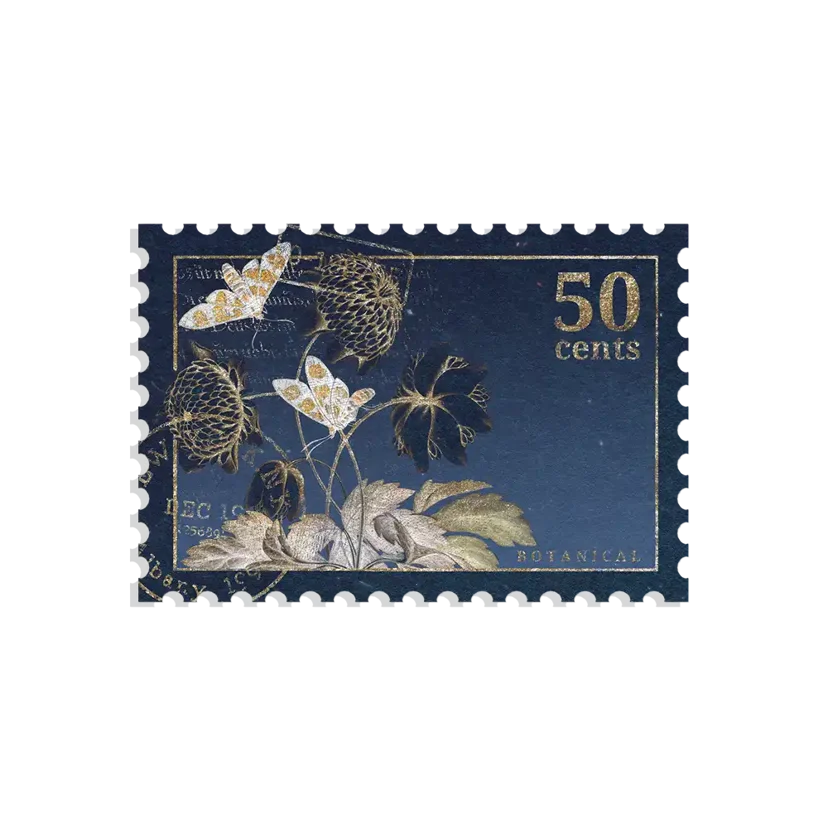Botanical Stamp Sticker