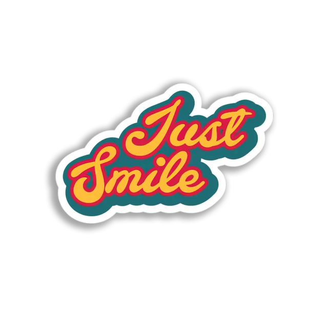 Just Smile Graphic Sticker