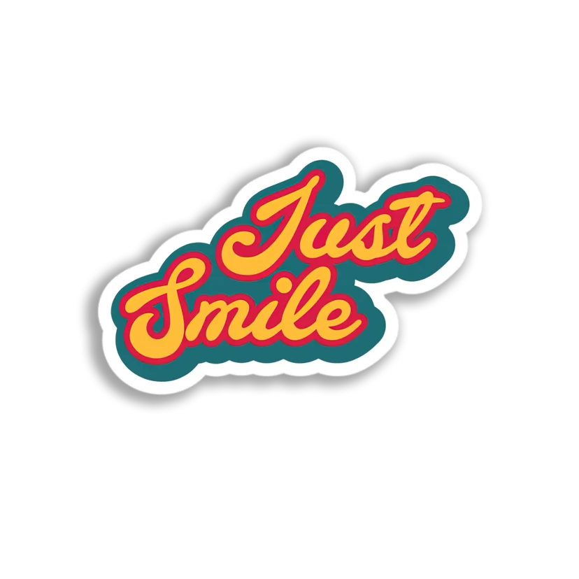 Just Smile Graphic Sticker
