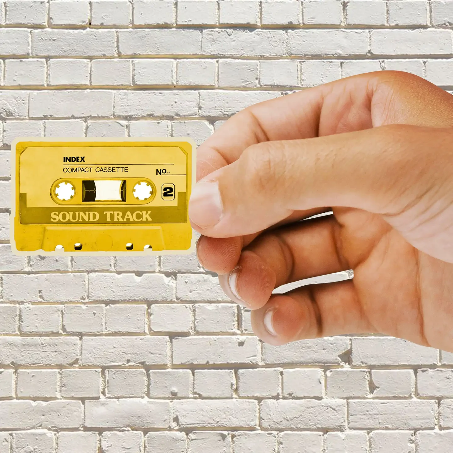 Yellow Cassette Sticker