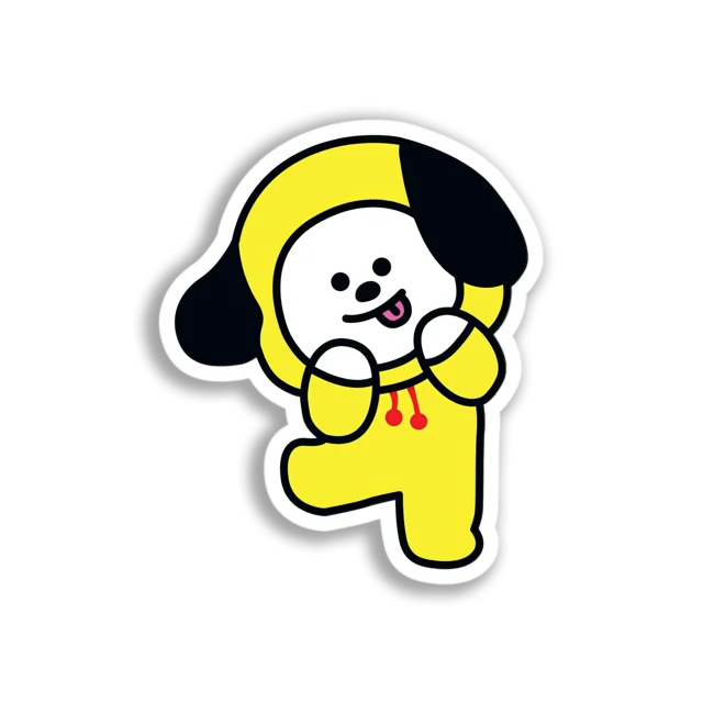 Adorable BT21 Puppy Costume Sticker