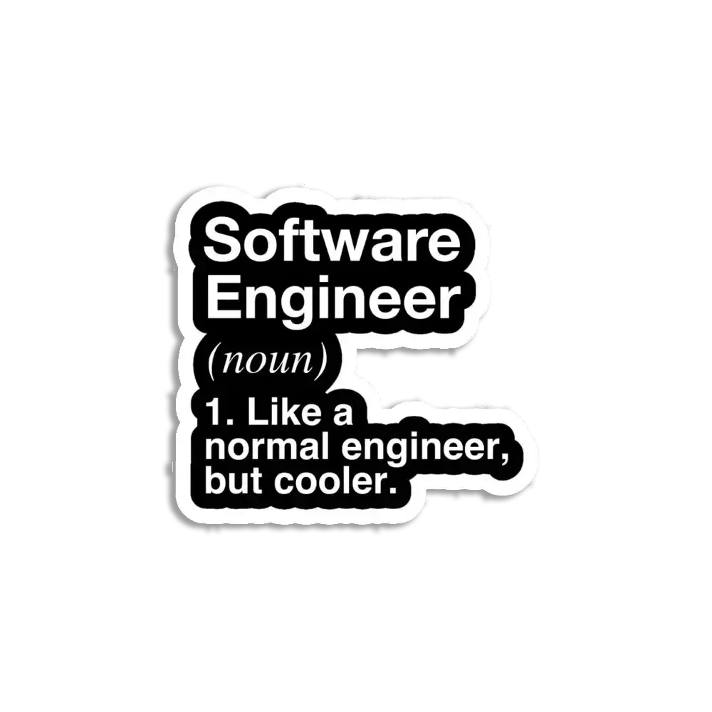 Software Engineer Definition Sticker