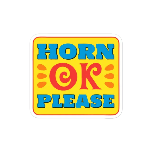 Desi Slogan - Horn OK Please Sticker