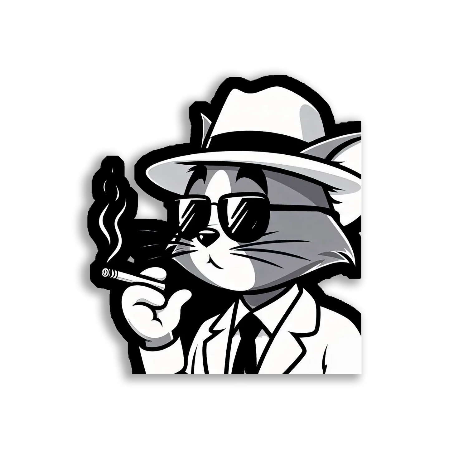 Cool Cat in a Suit Sticker