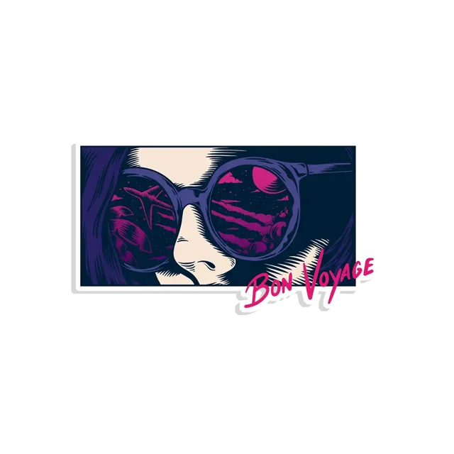 Bon Voyage Travel Pop Art Sticker