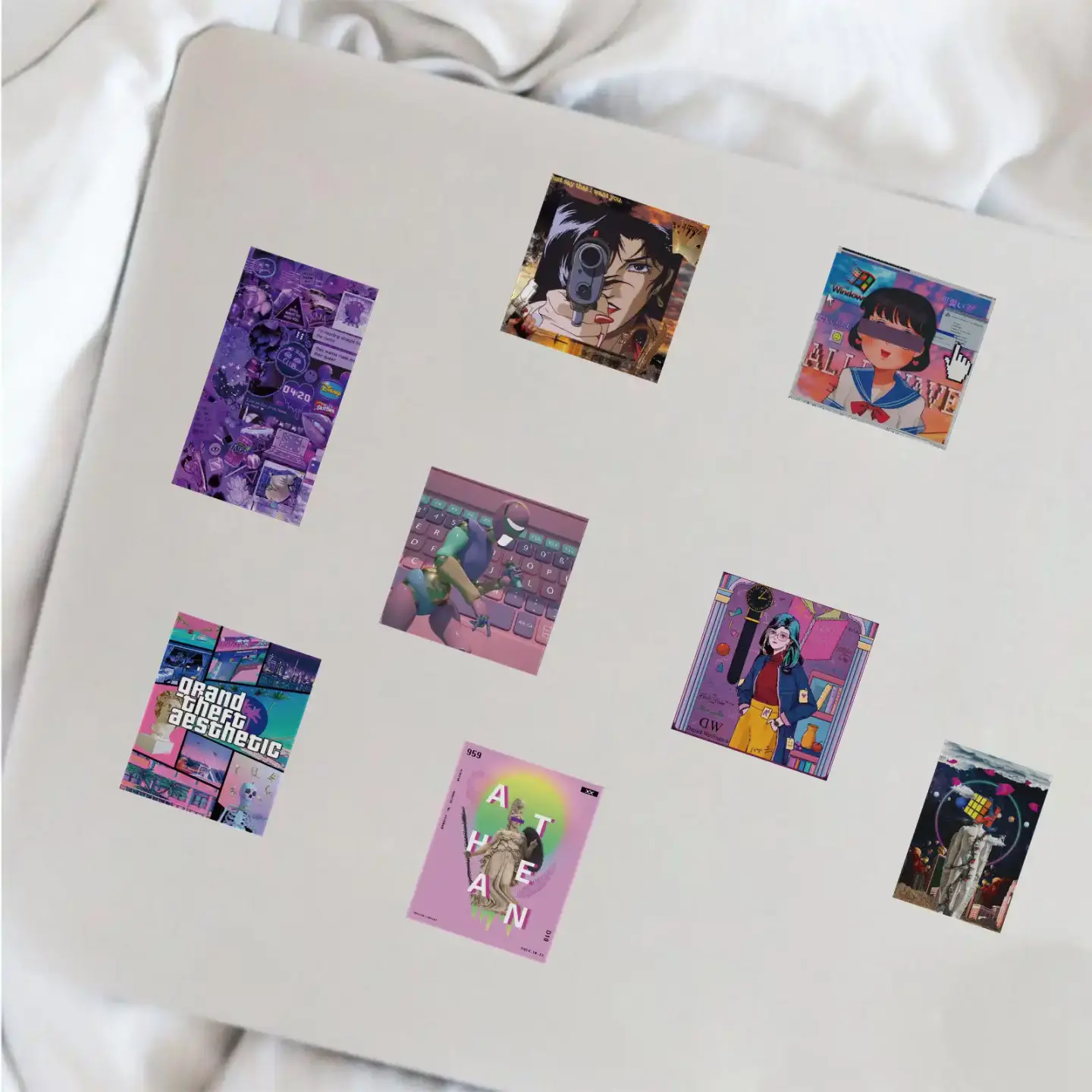 New Ins Vaporwave Stickers Aesthetic Graffiti Pack of 50