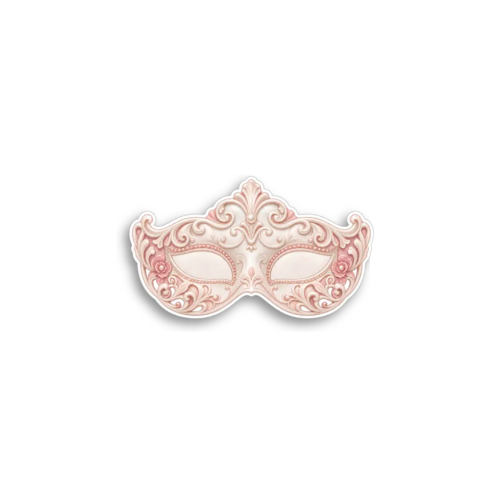 Lace Masquerade Mask Sticker