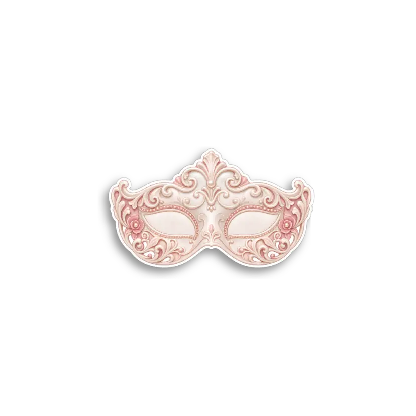 Lace Masquerade Mask Sticker